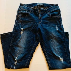 Wit & Wisdom straight leg jeans with distressing